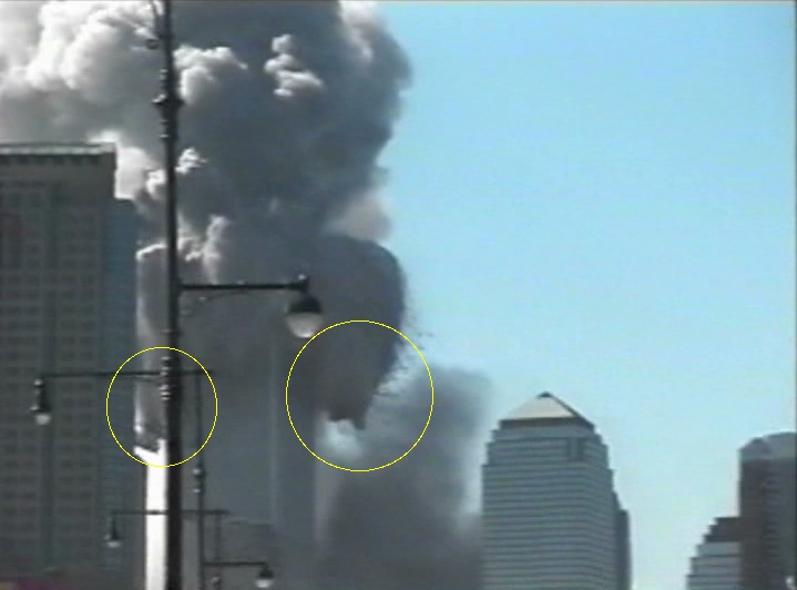 crollo torre nord - espansione detriti