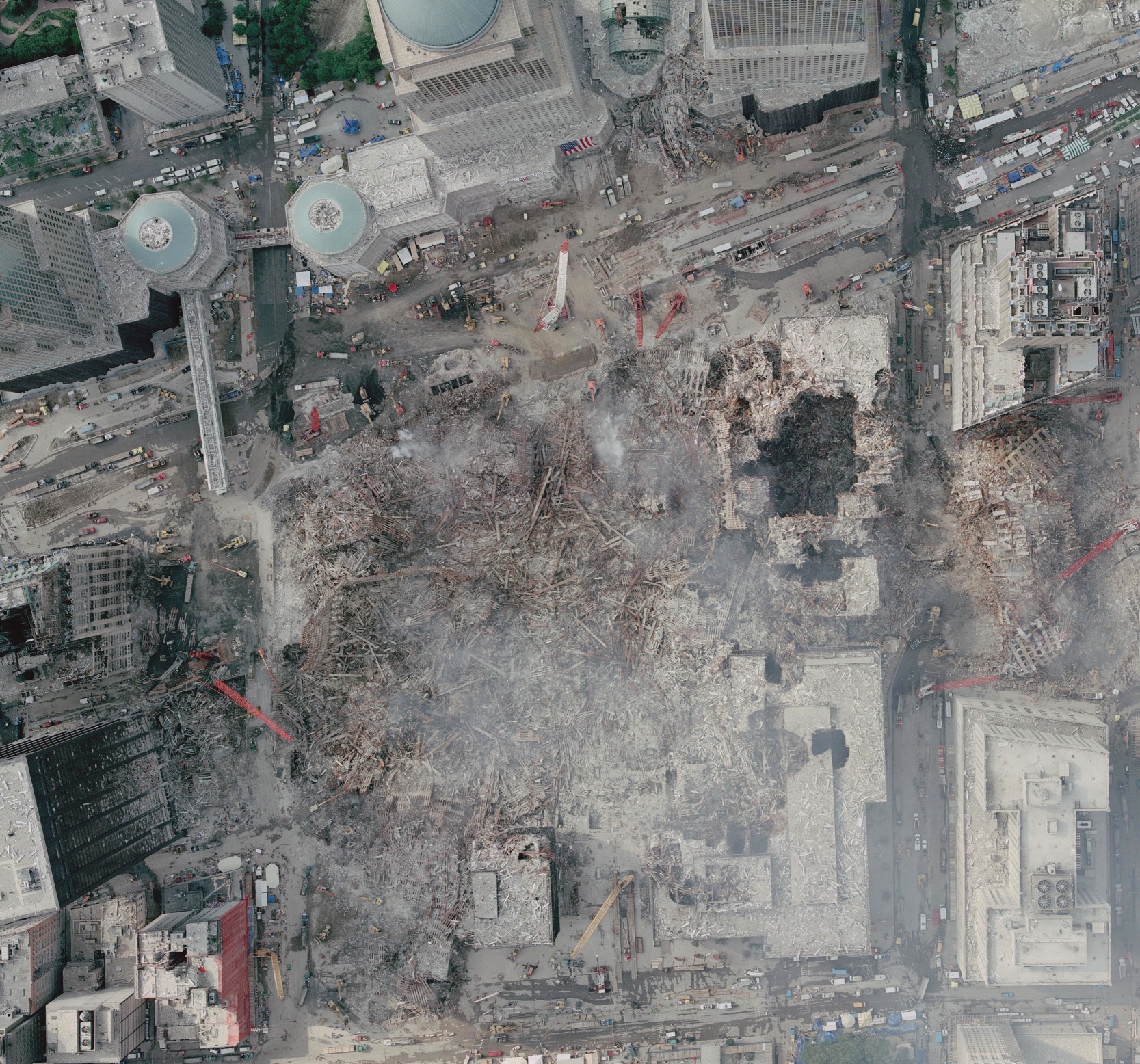 vista aerea dell'area del WTC