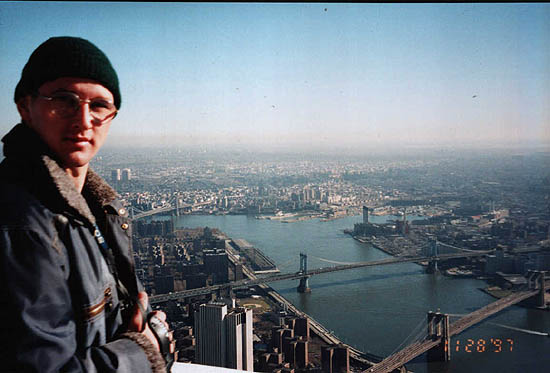L'autore in cima al WTC (foto vera)