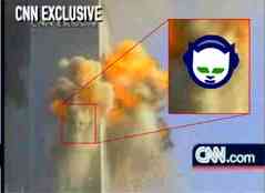 [logo napster nel fumo del wtc]