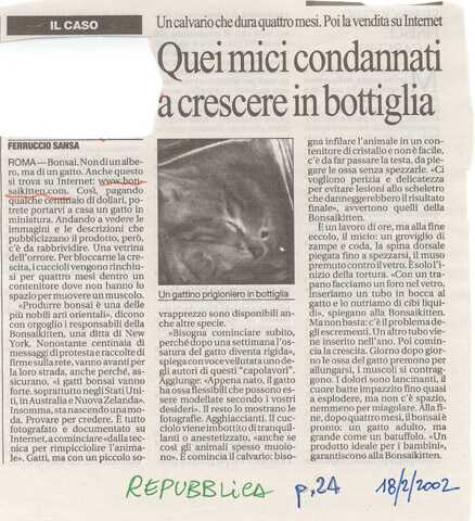 articolo di Repubblica