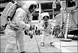 foto astronauti durante prove