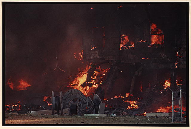 la breccia pochi istanti dopo l'impatto