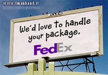 [fotomontaggio cartellone Fedex]