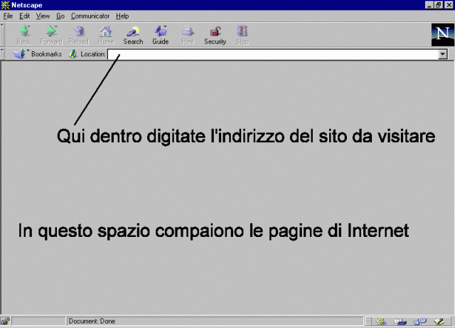 comandi di netscape