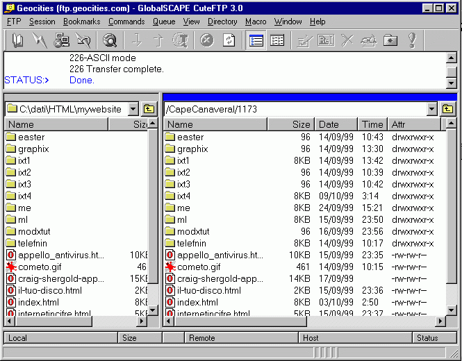 ftp su geocities