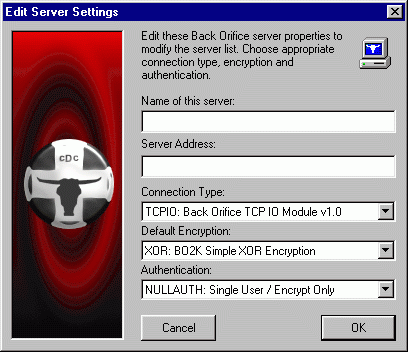 schermata del client BO